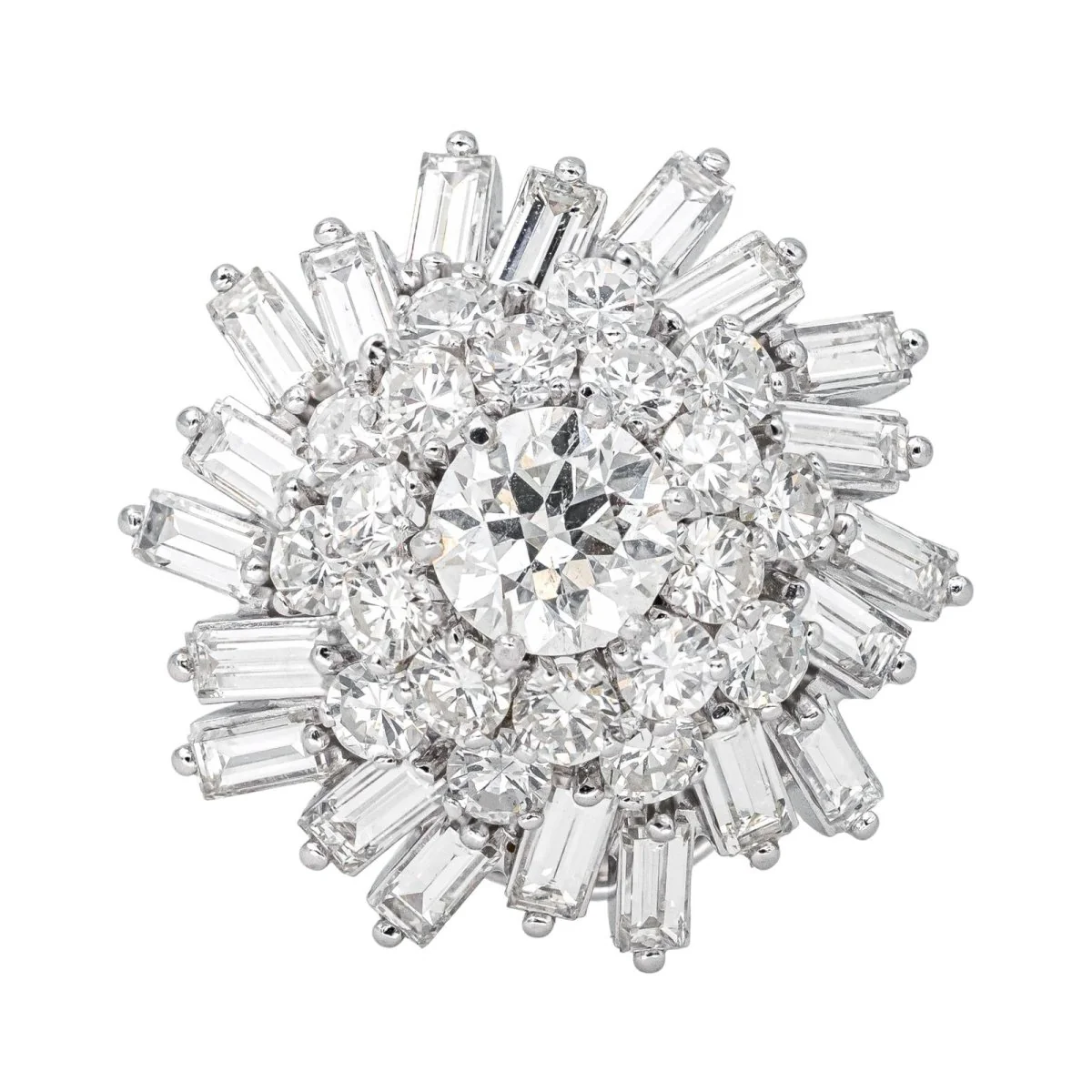 Ring Cocktail in paltinium and diamonds