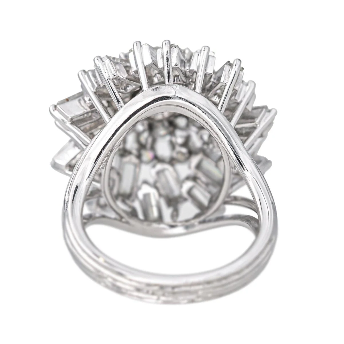 Ring Cocktail in paltinium and diamonds - Image 5