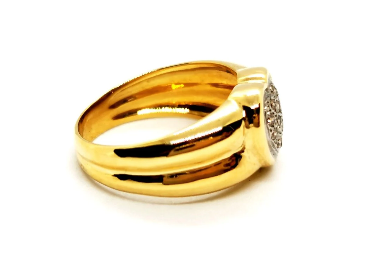 Heart Ring Yellow Gold Diamond - Image 4