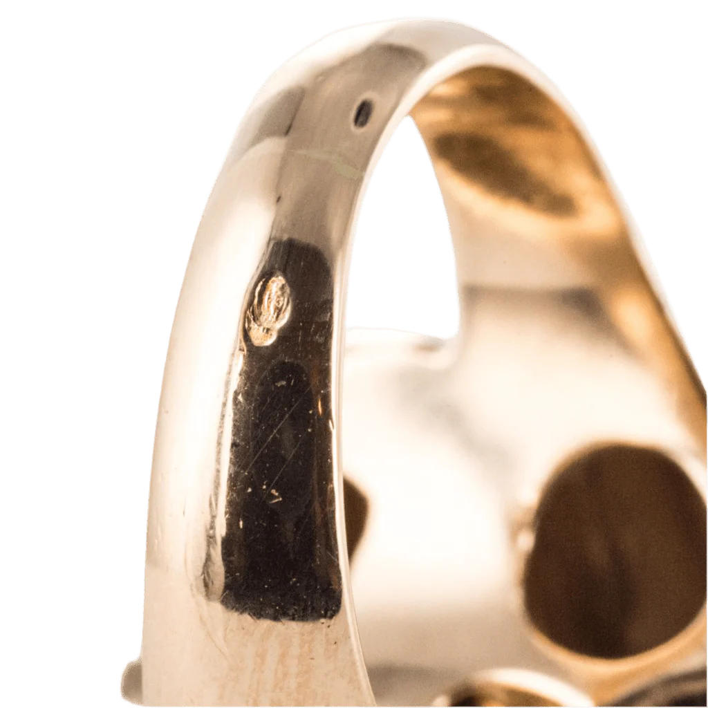 Cocktail ring in yellow gold and diamonds - Image 7