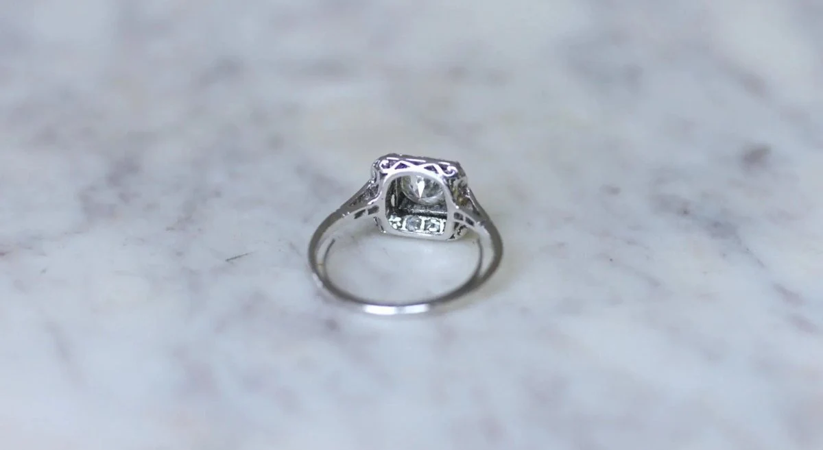 Art Deco Square Diamond Ring 1.45 Cts - Image 10