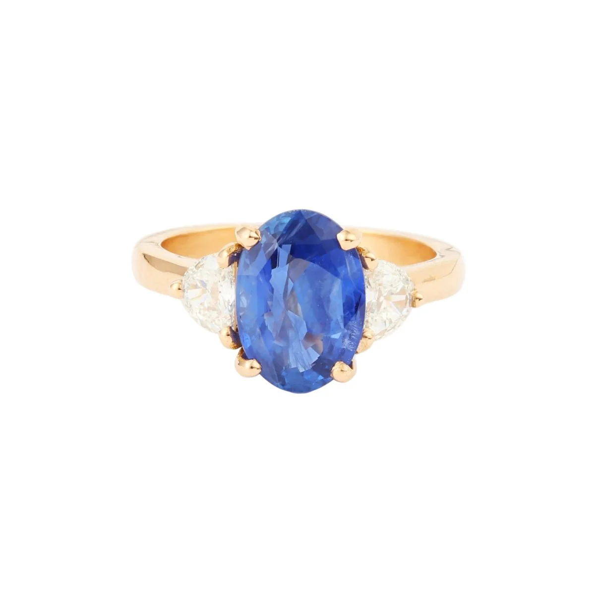 Ring Surroundings in rose gold, sapphire and diamonds