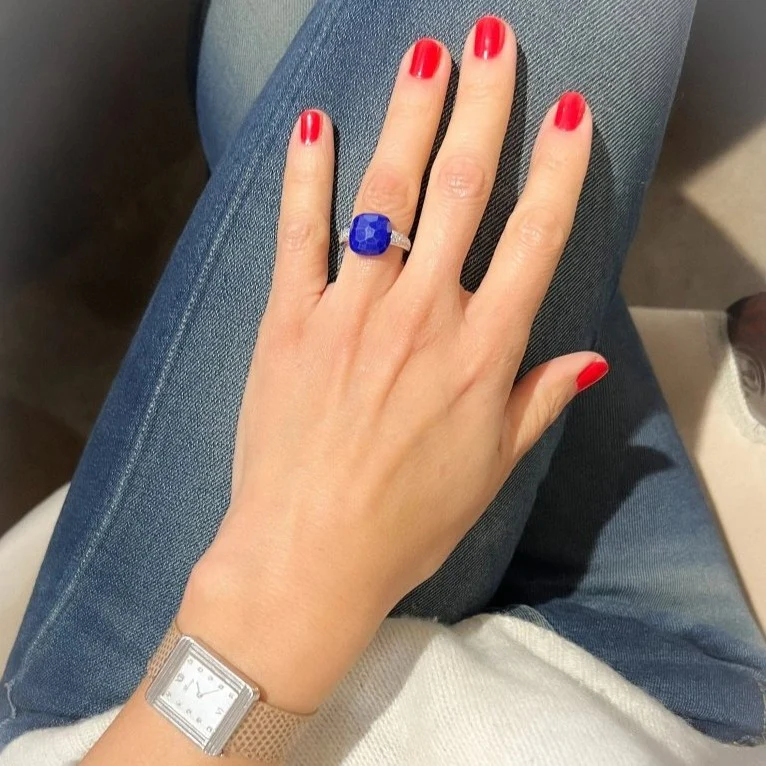 Pomellato ring, Capri model, in gold, diamonds and Lapis Lazuli - Image 2