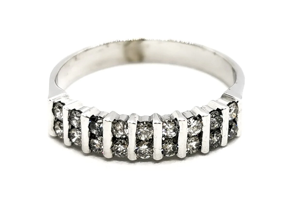 Half alliance ring White gold Diamond - Image 6