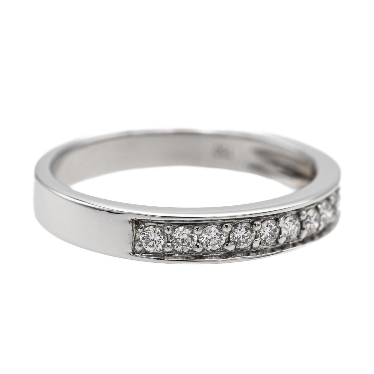 Demi-Alliance ring in white gold and diamonds - Image 3