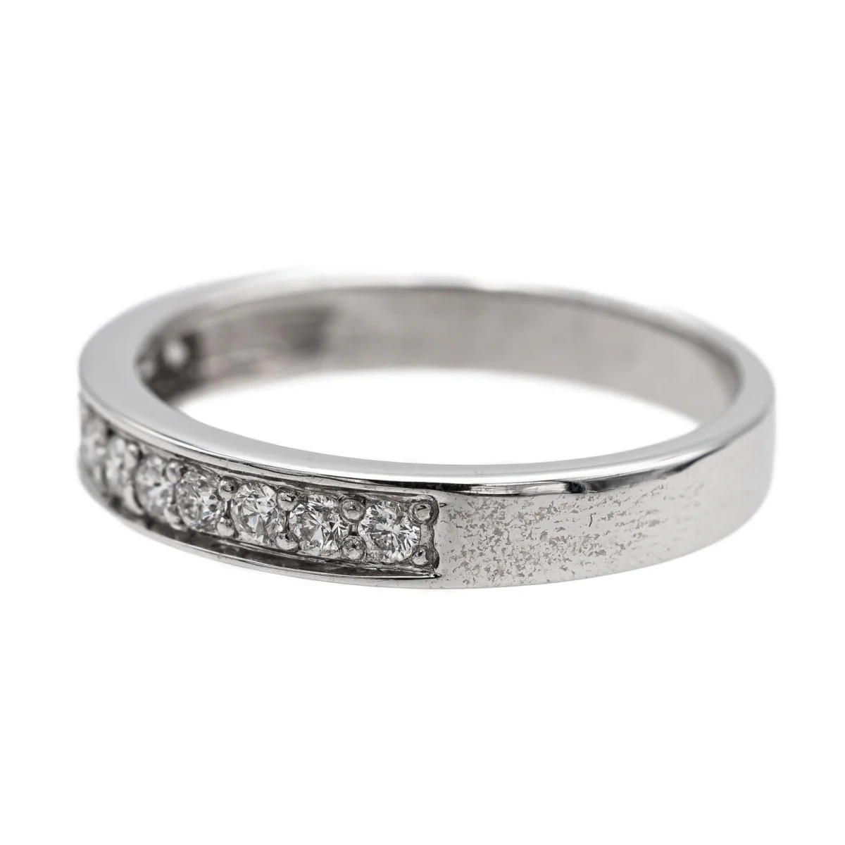 Demi-Alliance ring in white gold and diamonds - Image 5