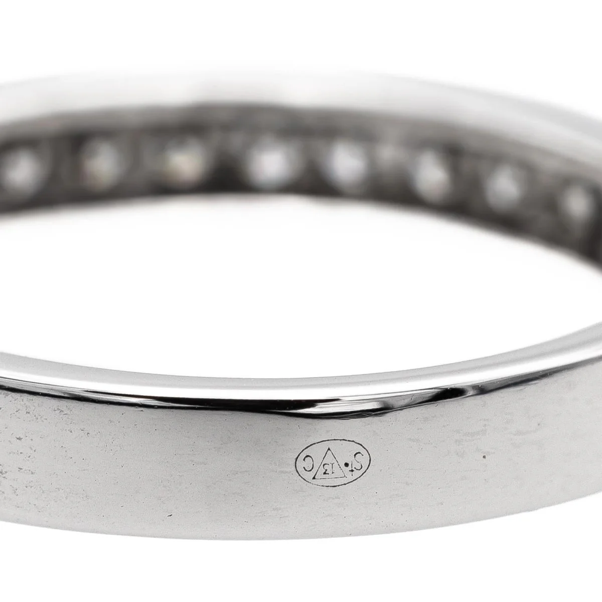 Demi-Alliance ring in white gold and diamonds - Image 7