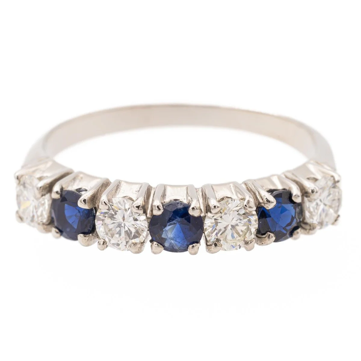 Demi Alliance ring in white gold and sapphire