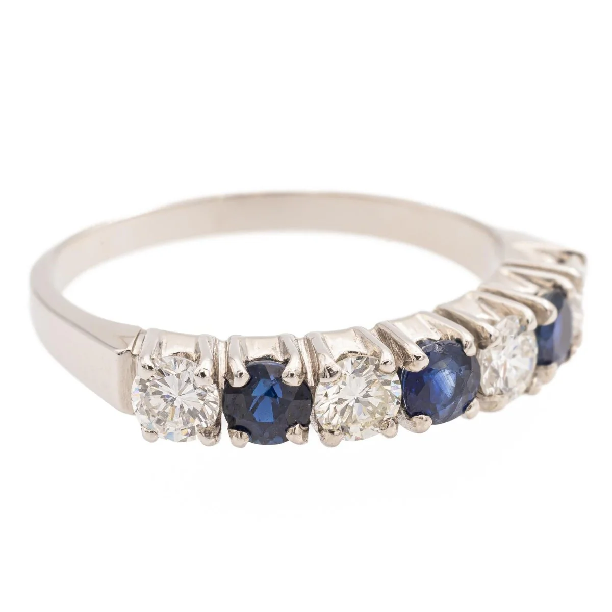 Demi Alliance ring in white gold and sapphire - Image 6