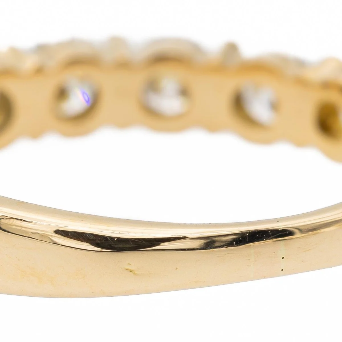 Half wedding ring in yellow gold and diamonds - Image 5