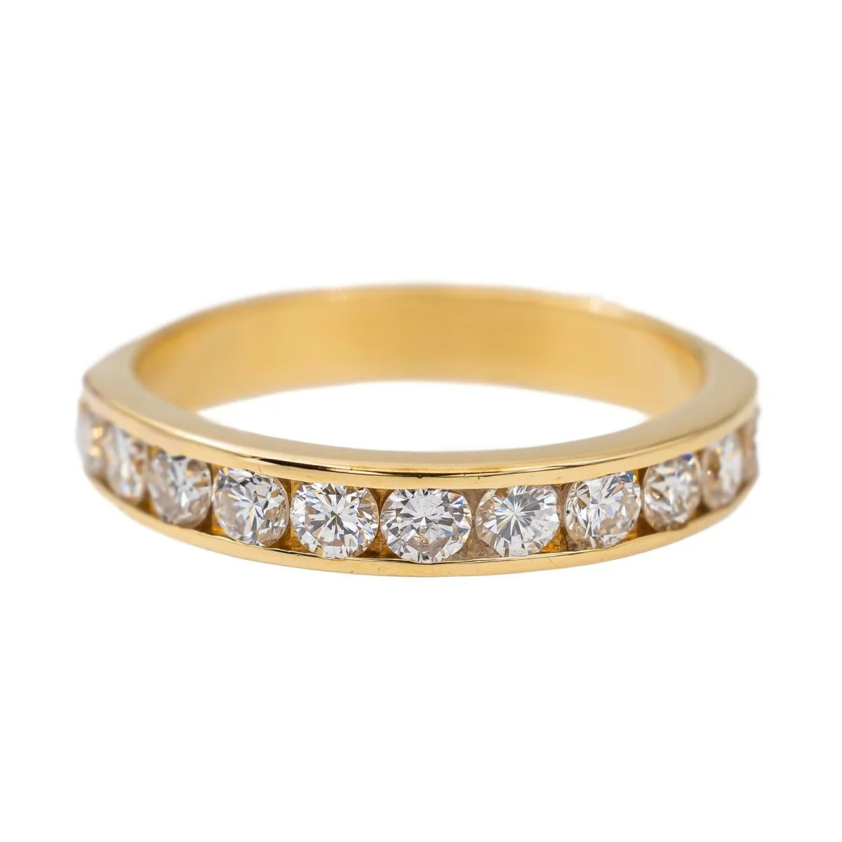Half Alliance Ring in Yellow Gold and Diamond