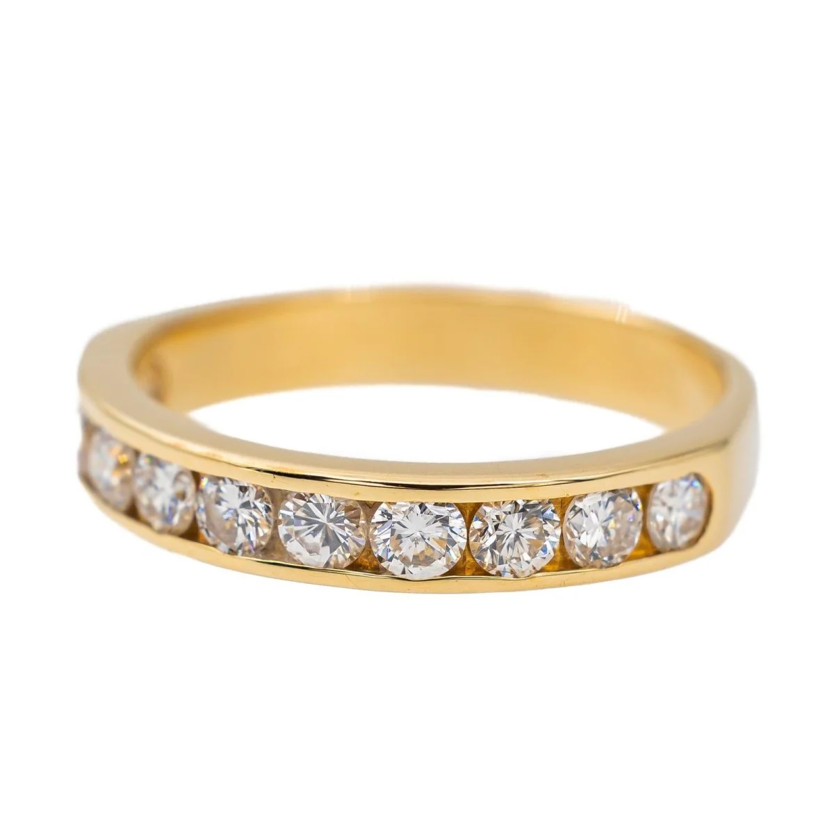 Half Alliance Ring in Yellow Gold and Diamond - Image 3