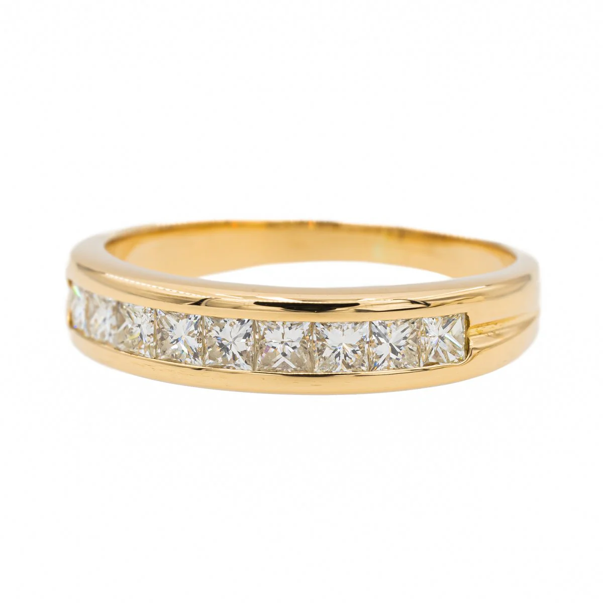 Yellow Gold and Diamond Wedding Ring - Image 3