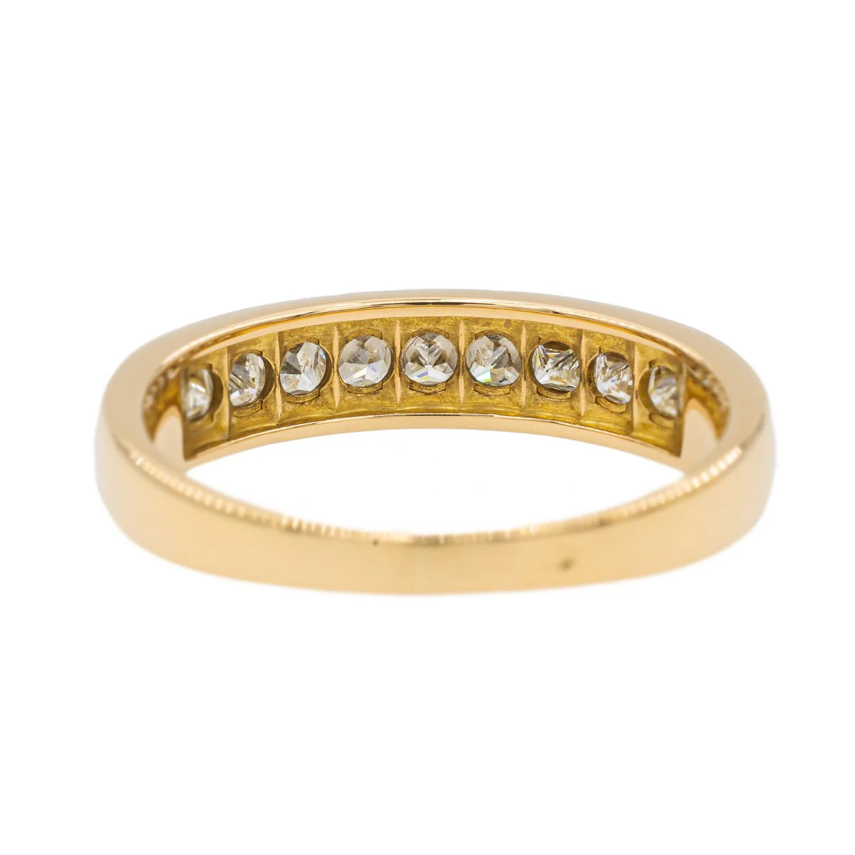 Yellow Gold and Diamond Wedding Ring - Image 5