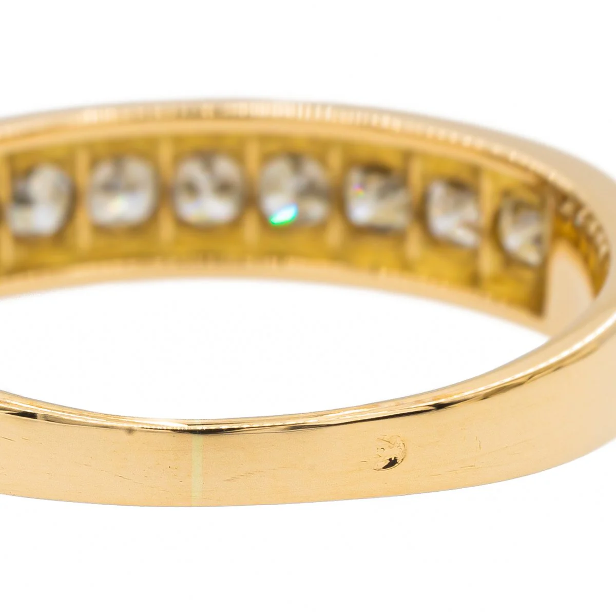 Yellow Gold and Diamond Wedding Ring - Image 6