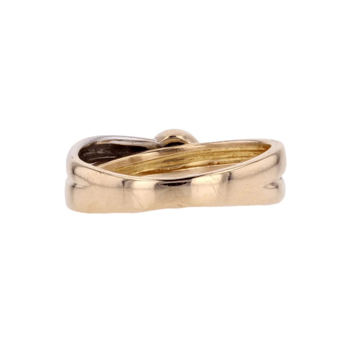 Wedding band in yellow gold, white gold and diamond - Image 4