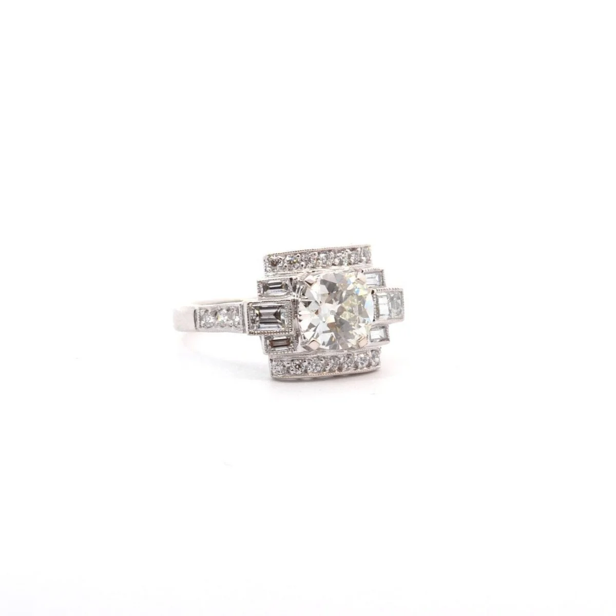Platinum and diamond ring - Image 4