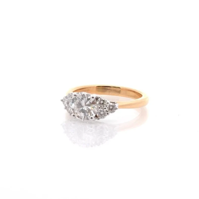 Diamond ring 1.11 cts G/Pure 10x in 18k gold - Image 4