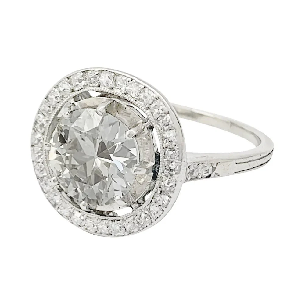 1.77 ct diamond ring with entourage, platinum - Image 5