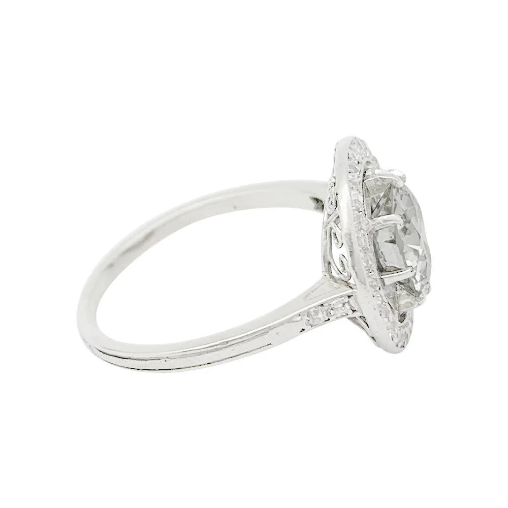 1.77 ct diamond ring with entourage, platinum - Image 7