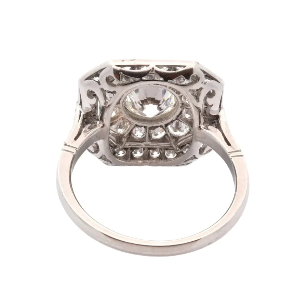 Platinum and diamond surround ring - Image 3