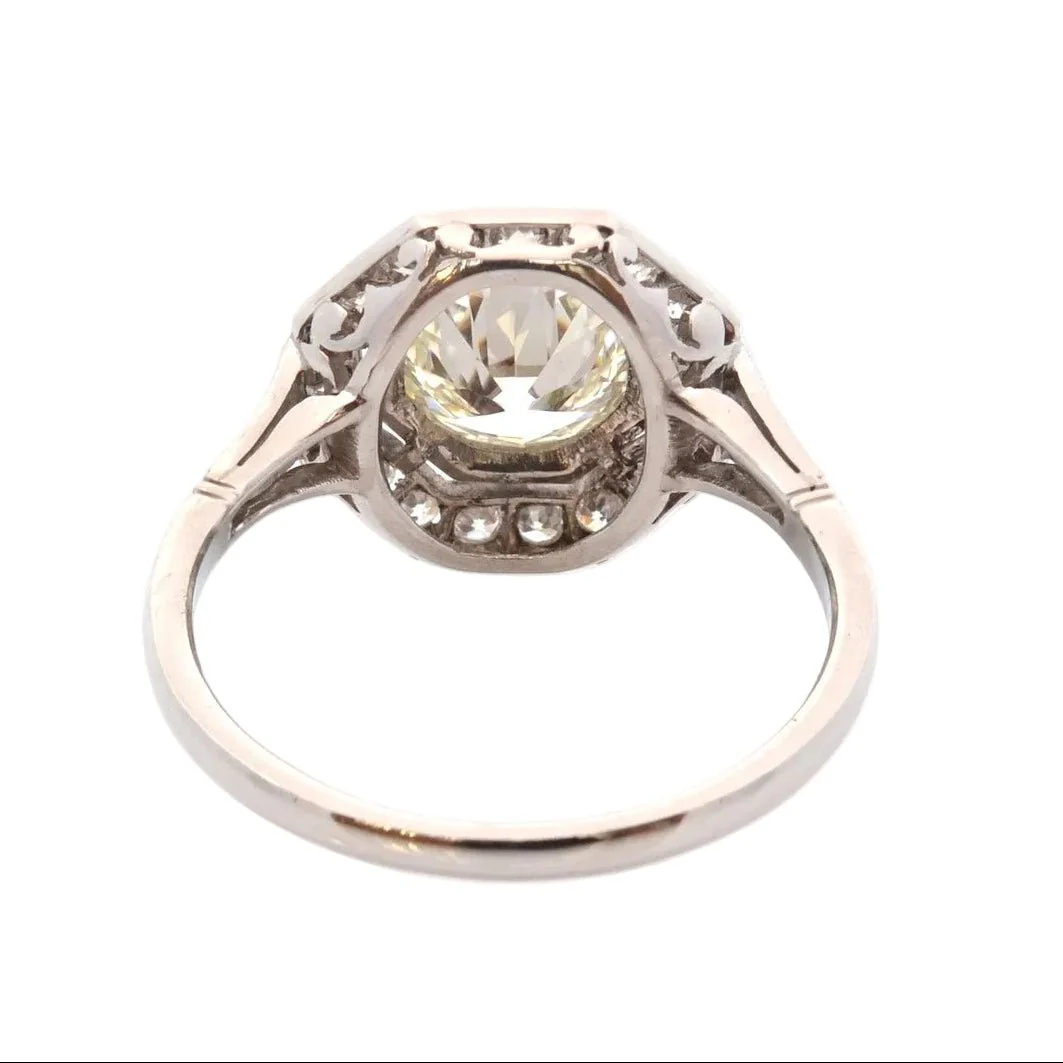 Entourage ring in white gold, platinum and diamonds - Image 3