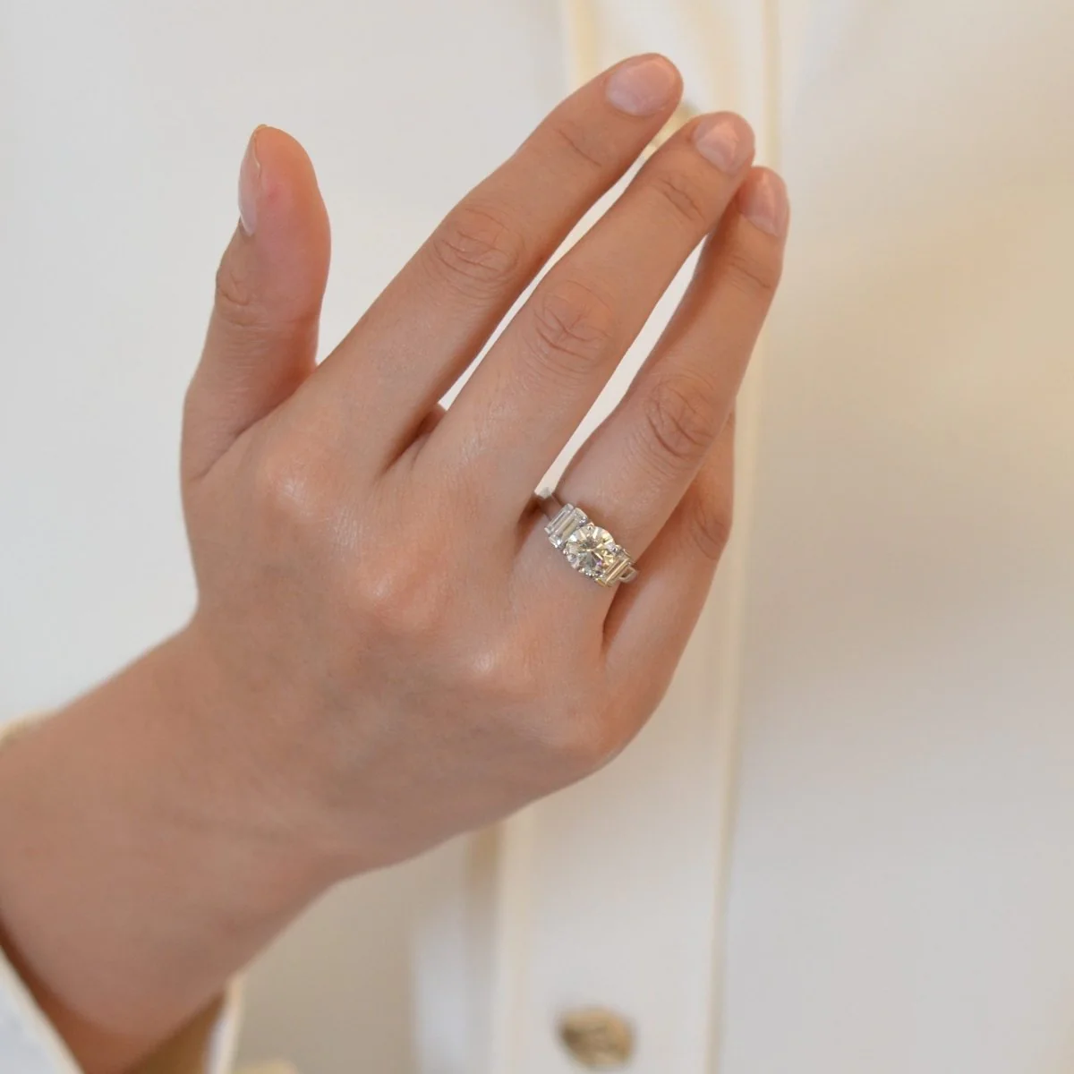 Ring Garter in white gold and diamonds - Image 2
