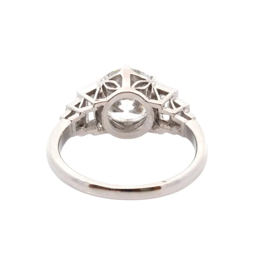 Platinum and Diamond Solitaire Ring - Image 3