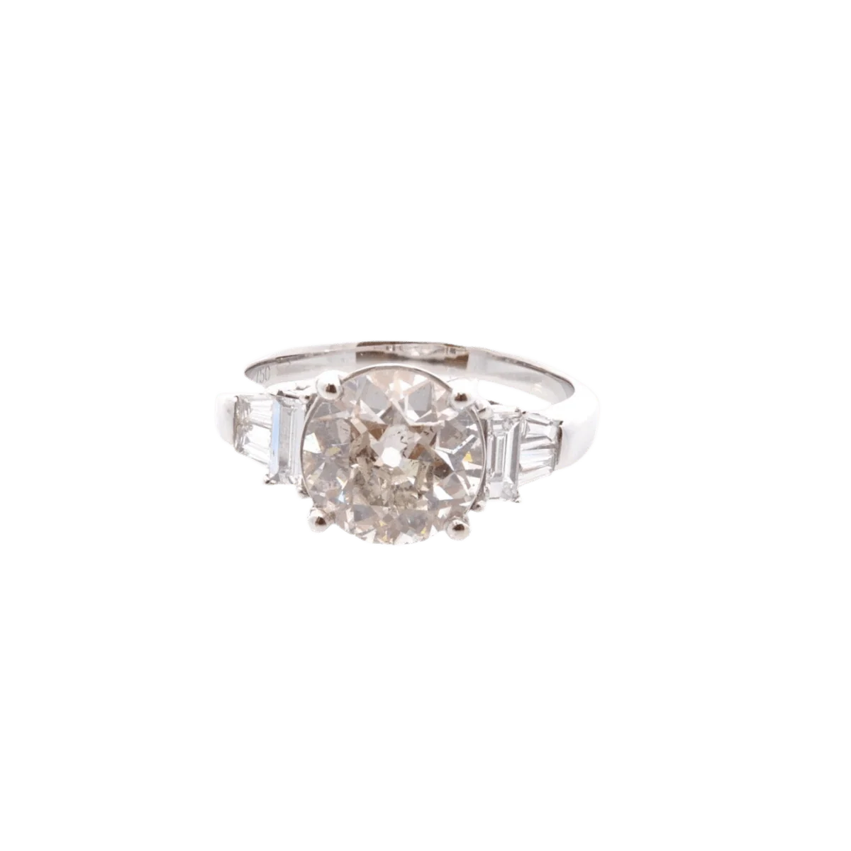 Ring Solitaire in white gold and diamonds