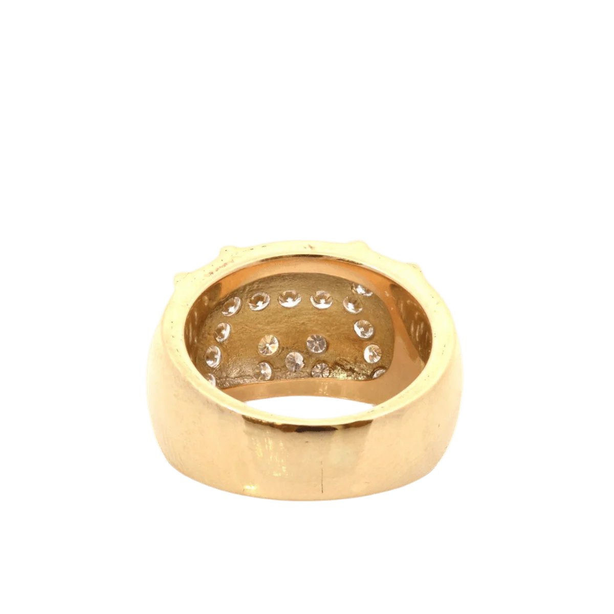 Ring Dome in yellow gold and diamonds - Image 3