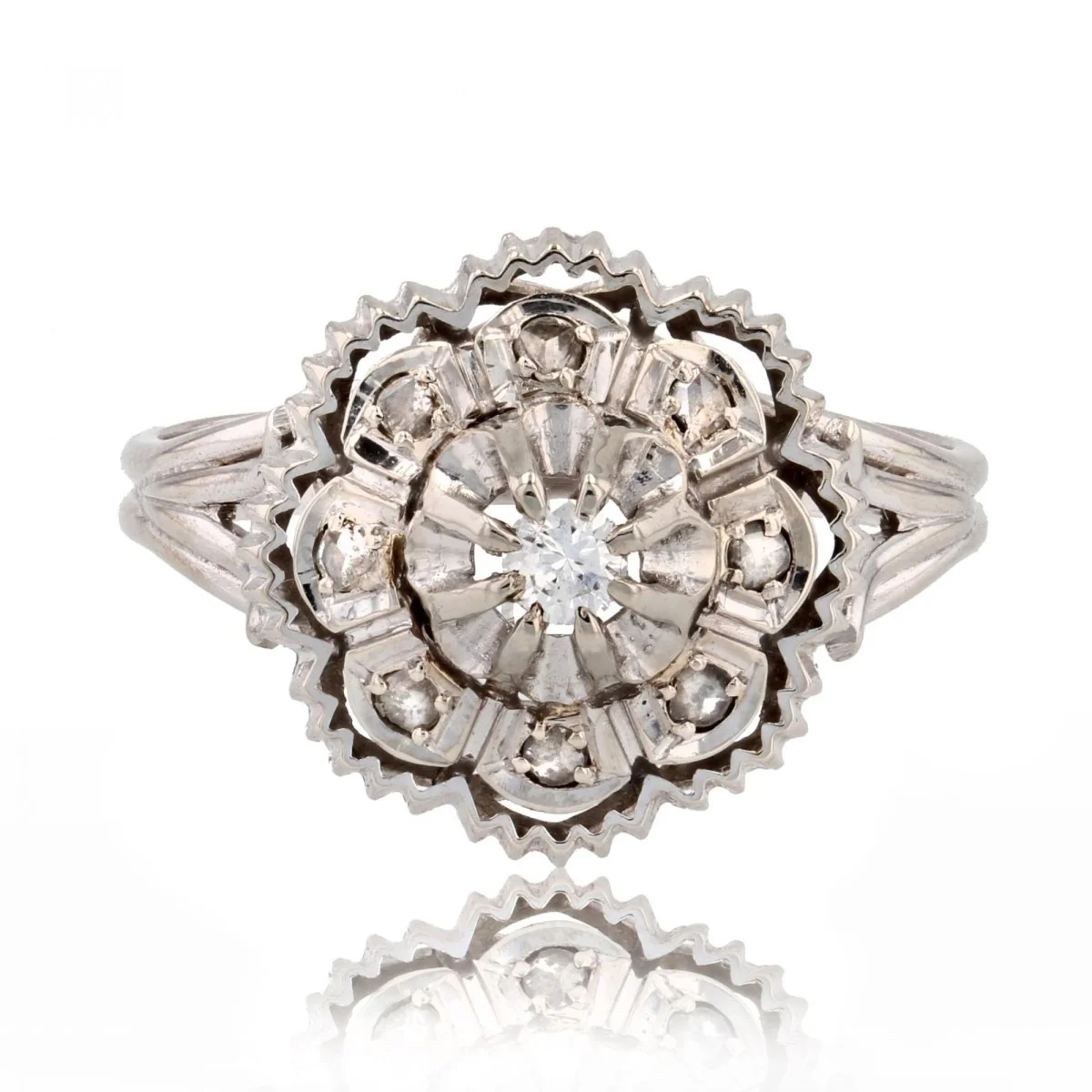 Ring Surroundings in white gold and diamonds