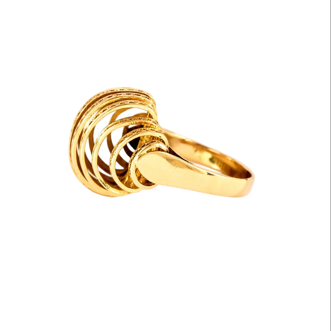 Ring Art deco dome in rose gold - Image 2