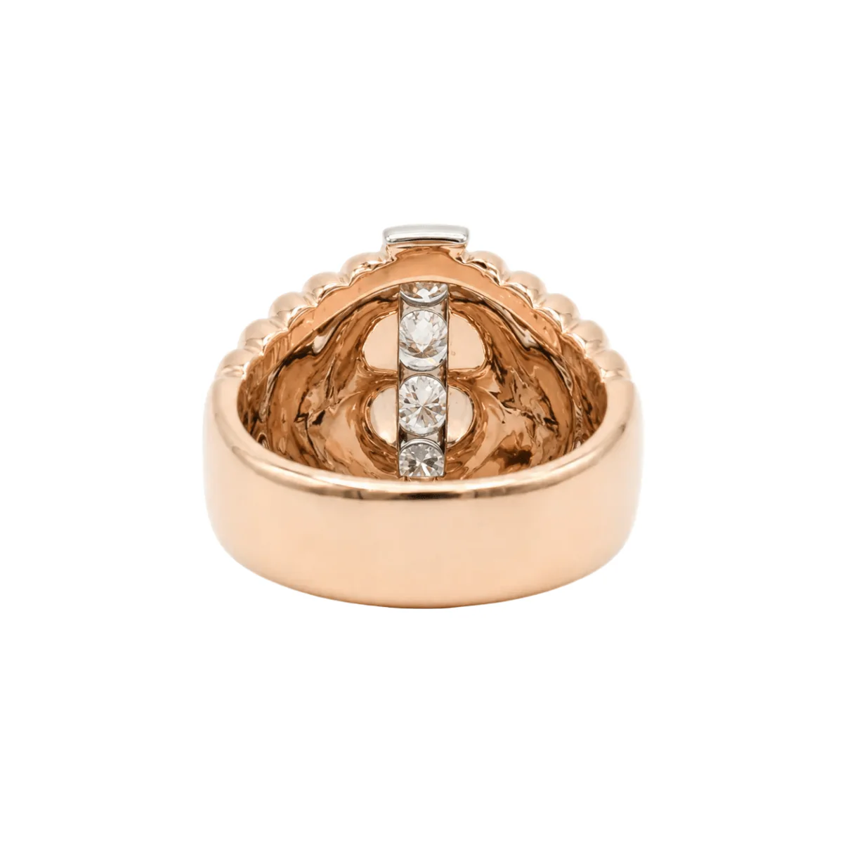 Dôme Ring in Rose Gold and Diamonds - Image 4