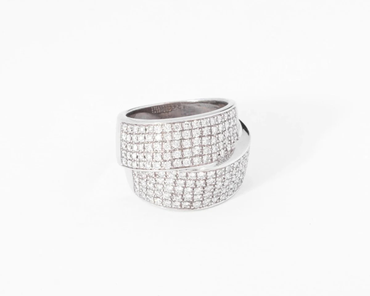 Double ribbon diamond ring - Image 3