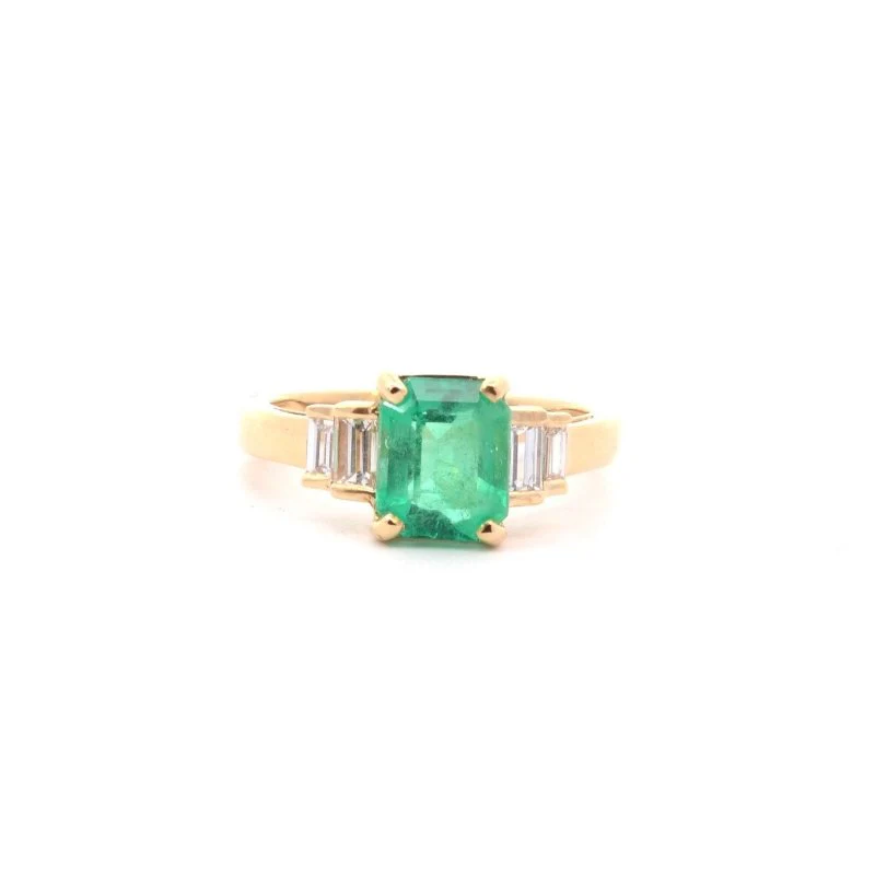 Ring emerald 1.53 cts and diamonds - Image 2
