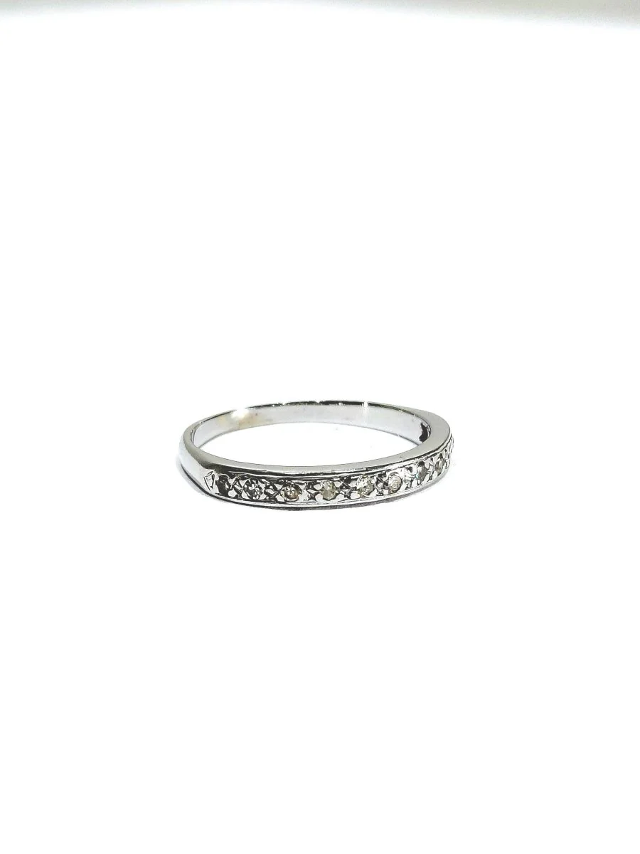 Ring in white gold and diamonds. - Image 5