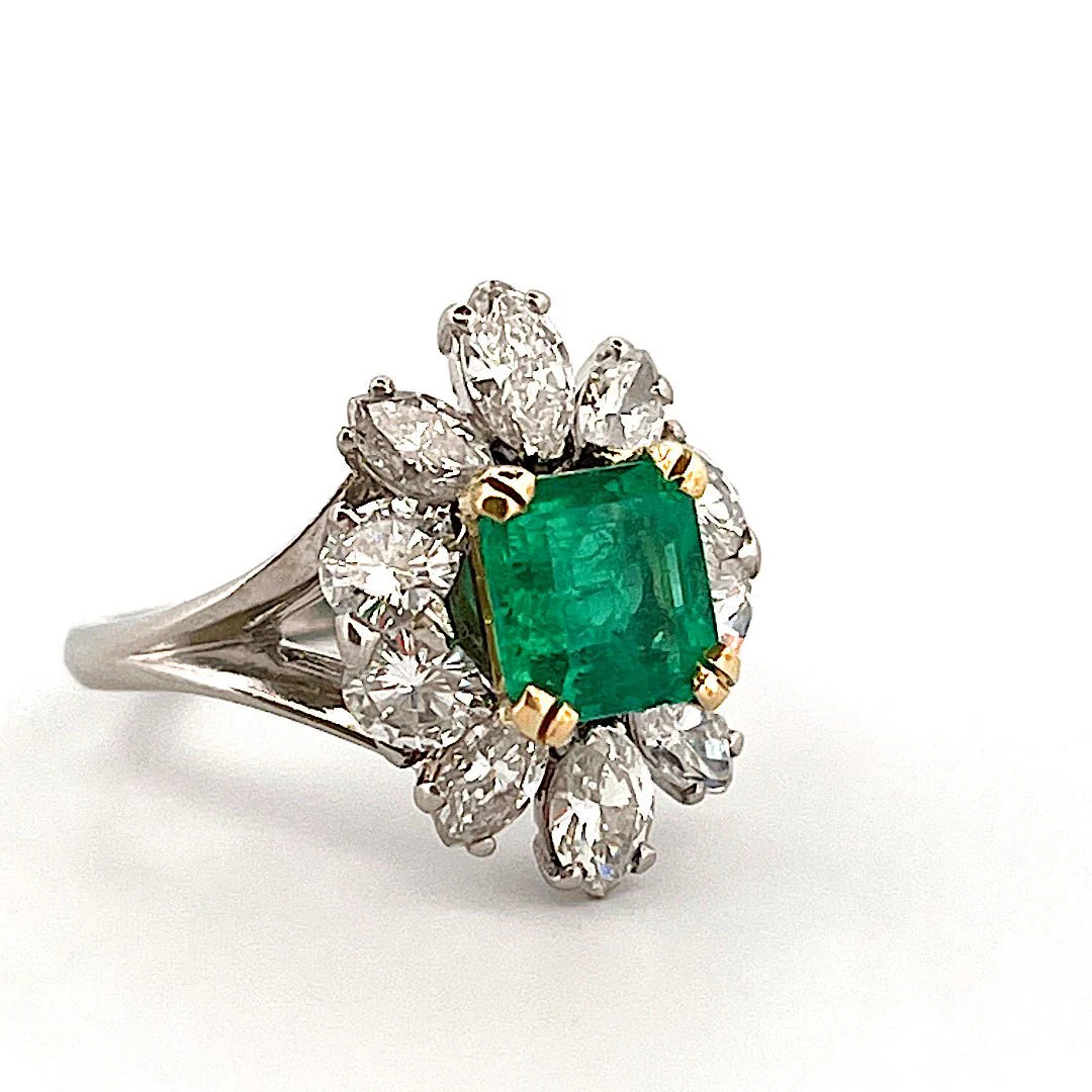 Marguerite MAUBOUSSIN ring in white gold, emerald and diamonds - Image 2