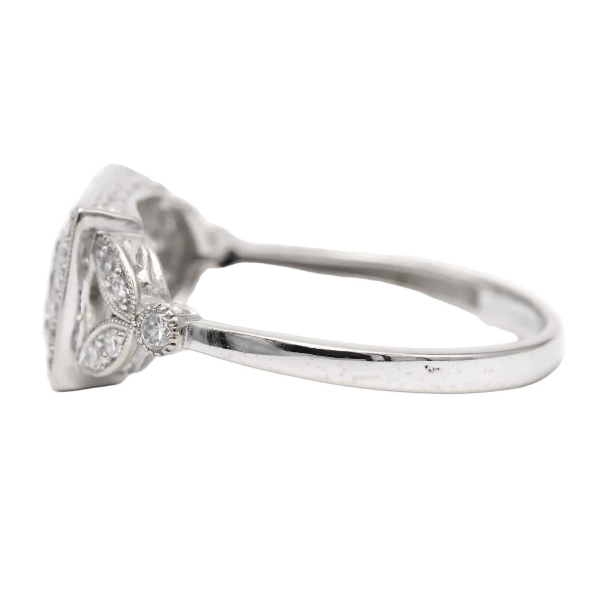 Ring in white gold and zirconiums - Image 3