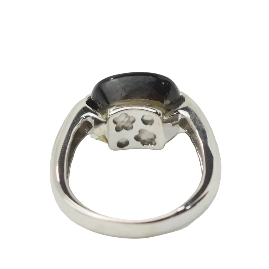 Ring Trilogy in white gold, quartz and diamonds - Image 4