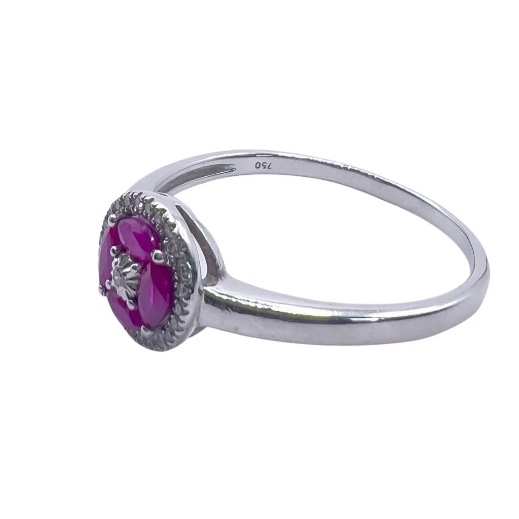 White gold, ruby and diamond ring - Image 3