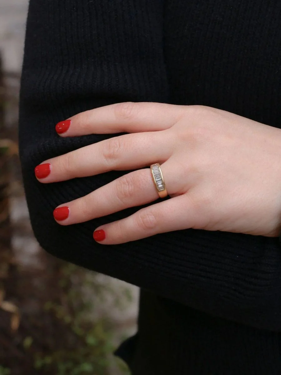 1.2ct baguette-cut diamond and gold ring - Image 8