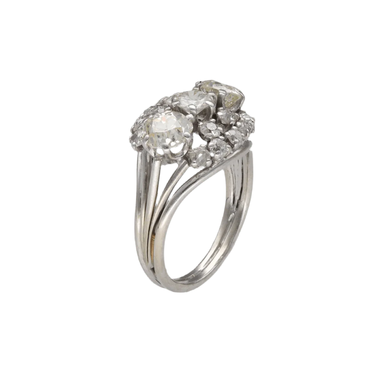 Ring Garter in white gold and diamonds - Image 3