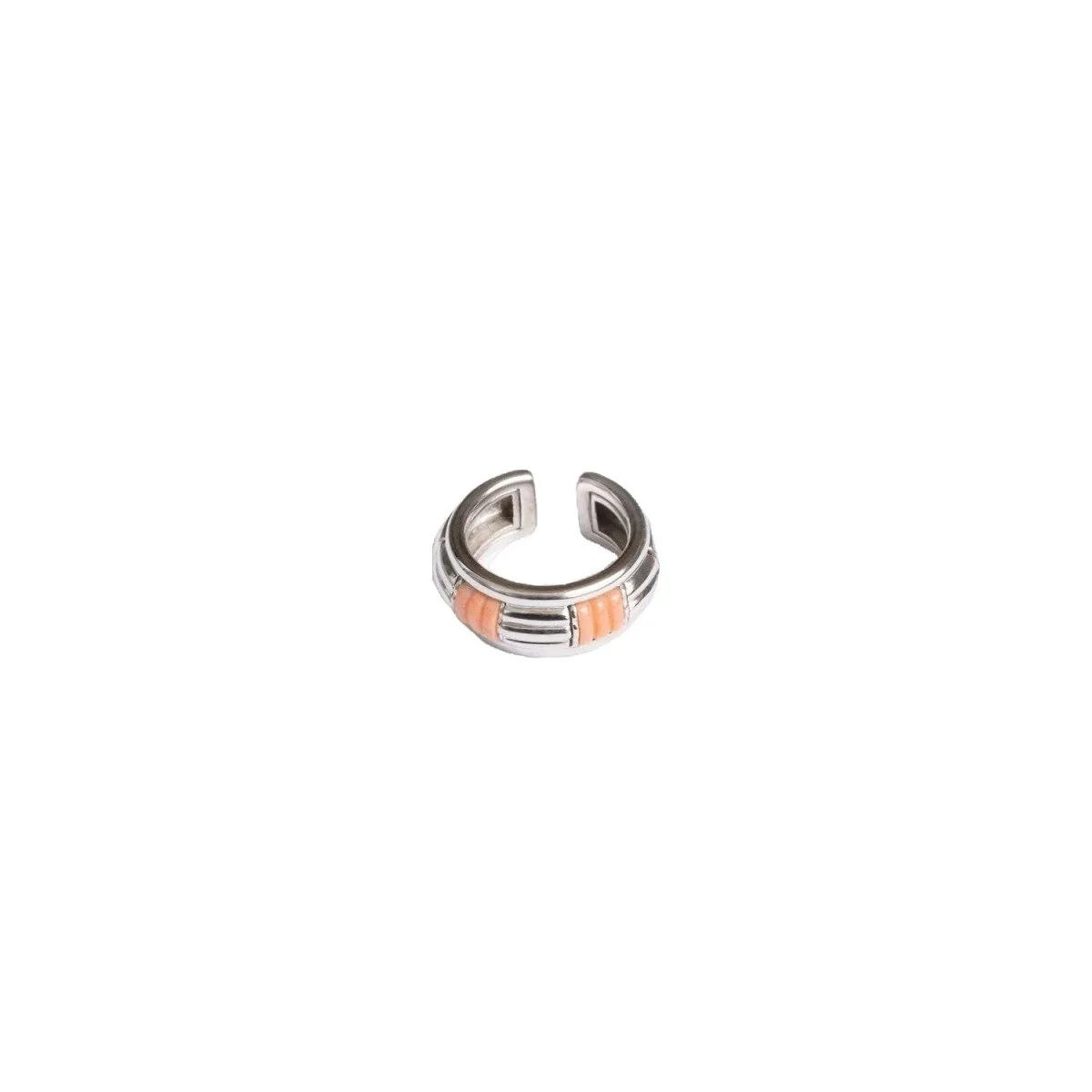 BOUCHERON “les Plurielles” ring in white gold and coral