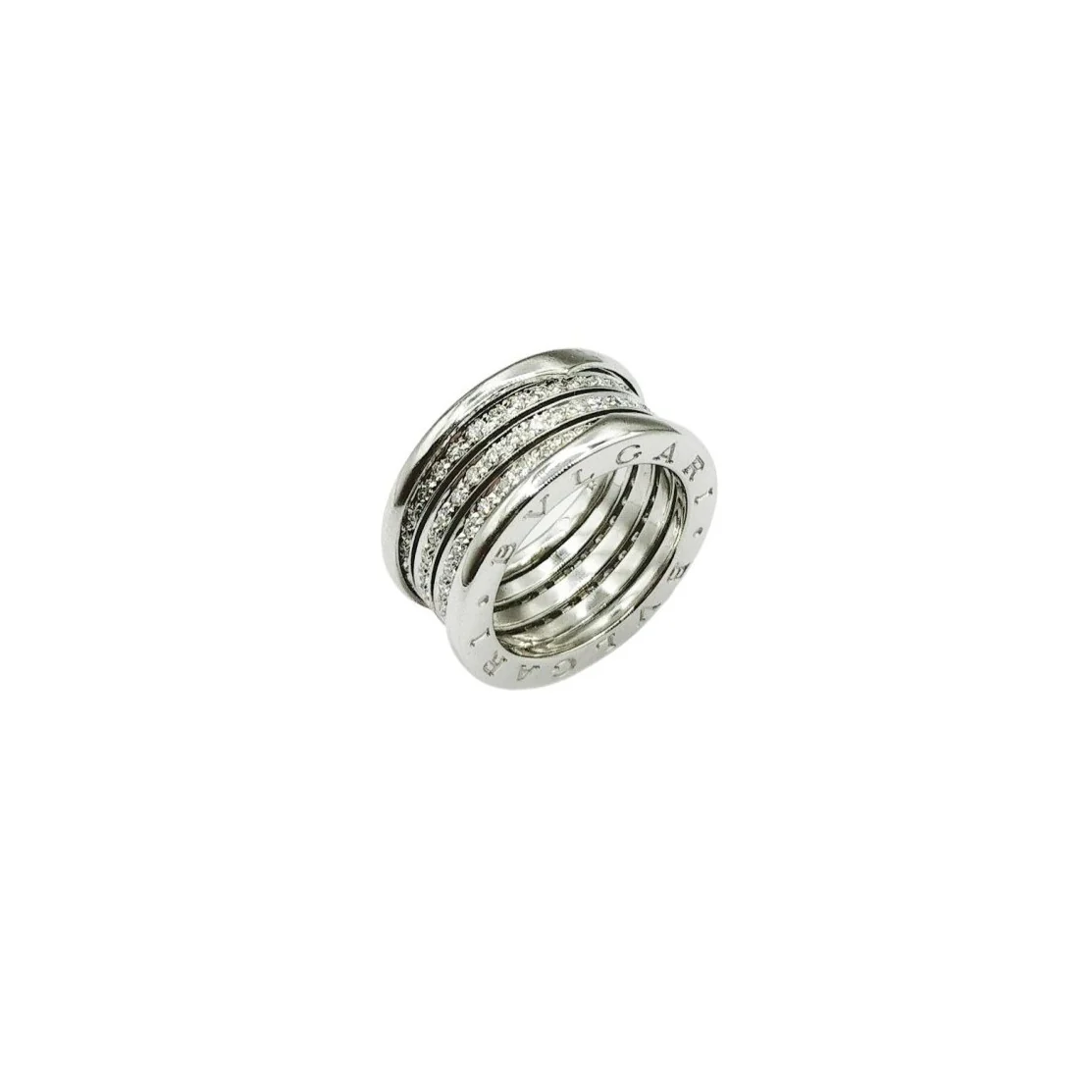BULGARI "B.Zero1" Bandeau ring in white gold and diamonds - Image 4