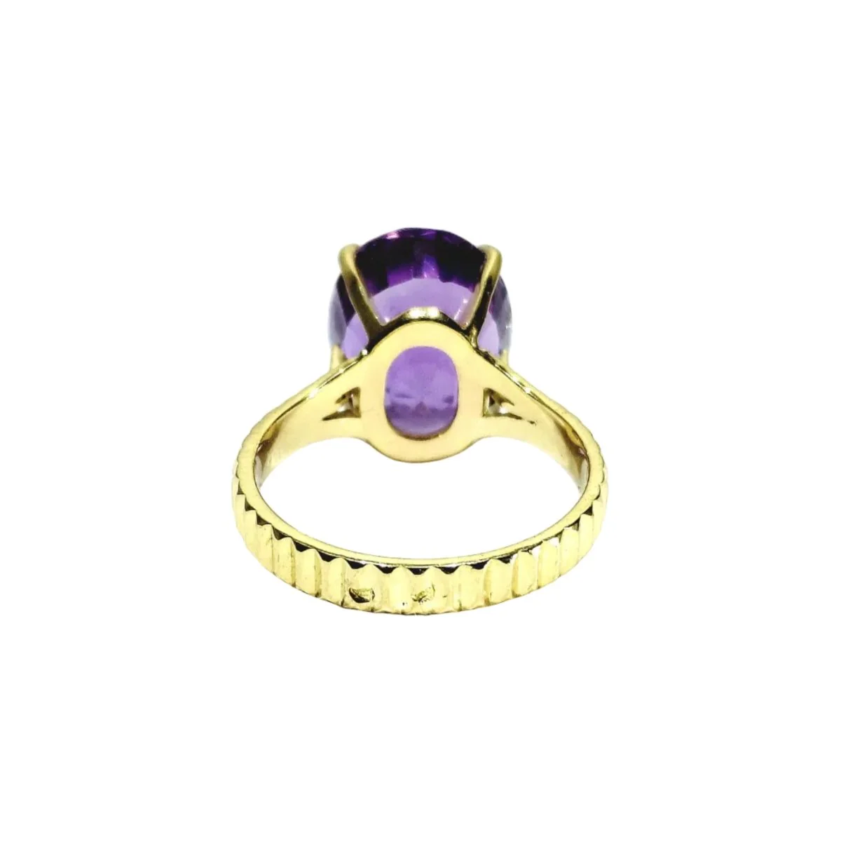 Ring in yellow gold and amethyst - Image 5