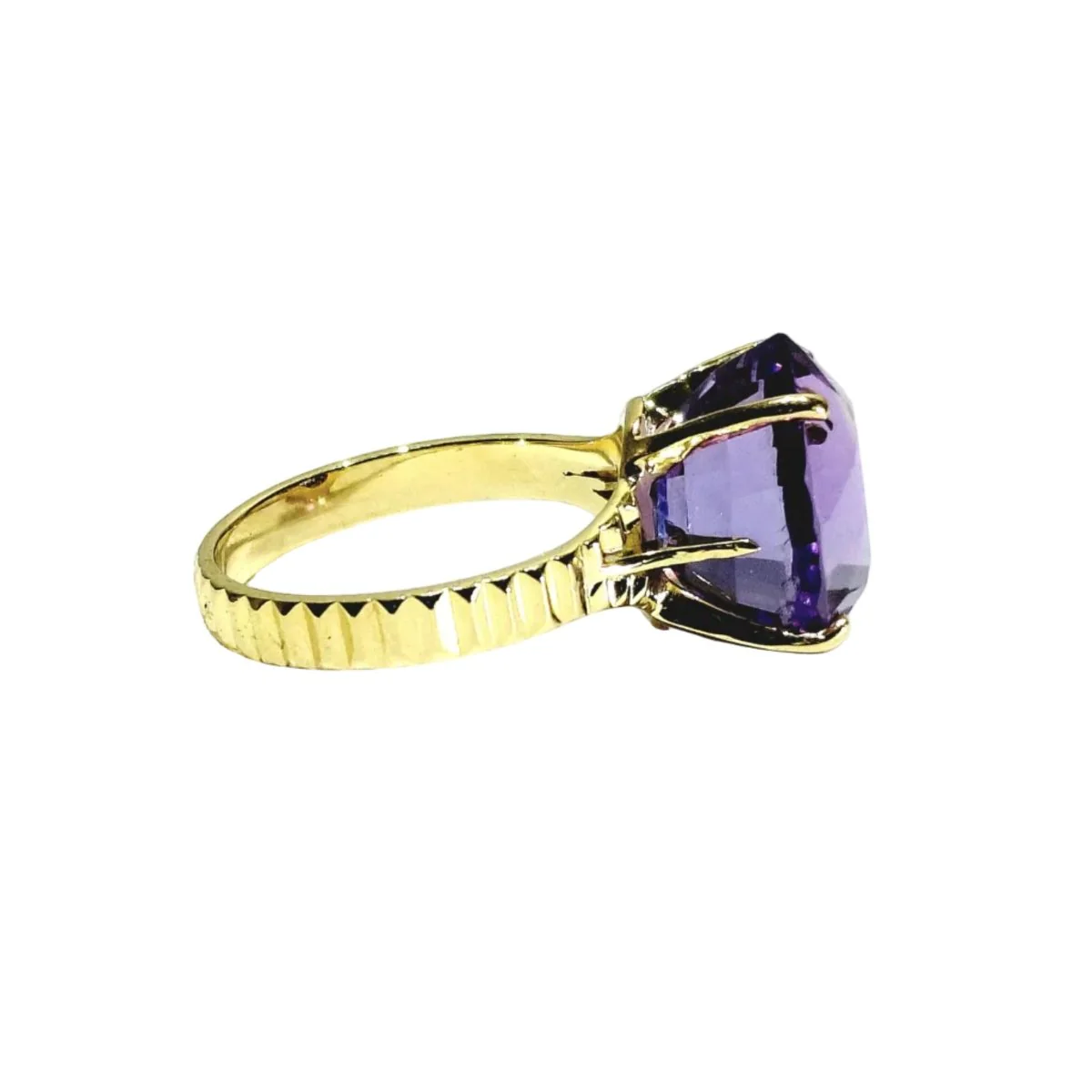 Ring in yellow gold and amethyst - Image 6