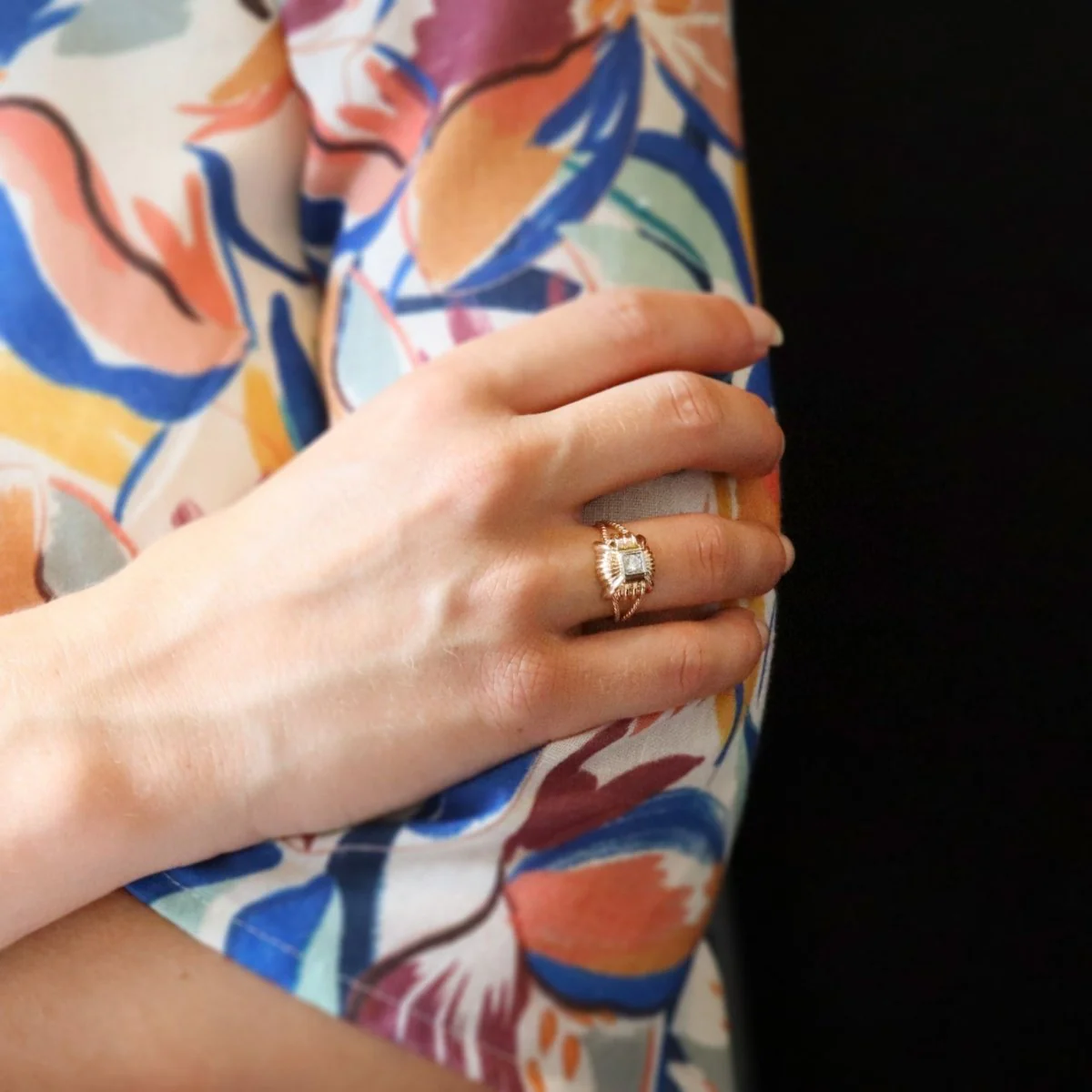 Yellow Gold and Diamond Ring - Image 2