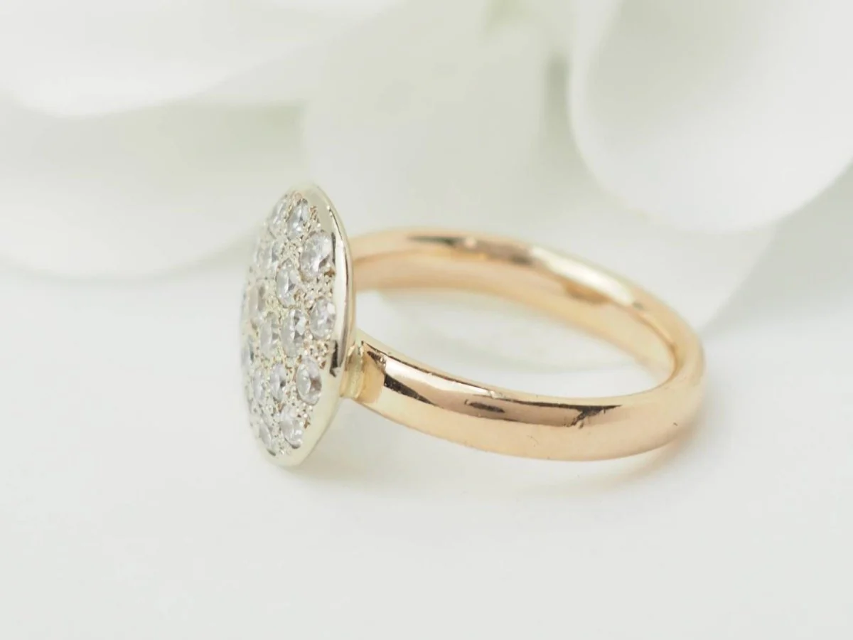 Ring in yellow gold and diamonds. - Image 7