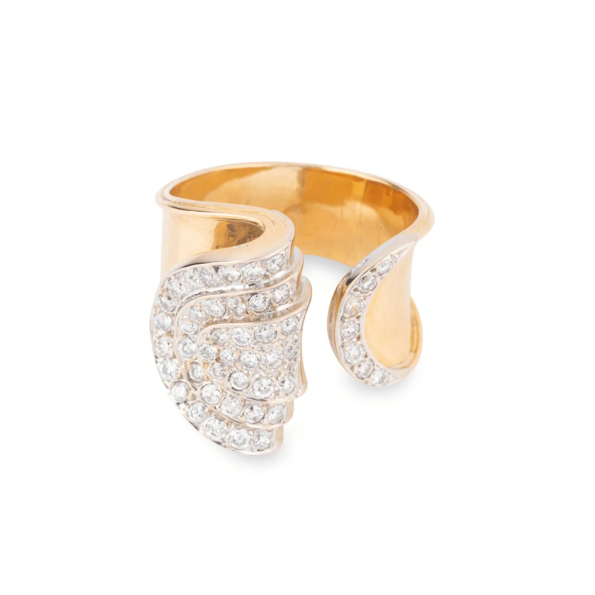 Yellow gold and diamond ring - Image 3