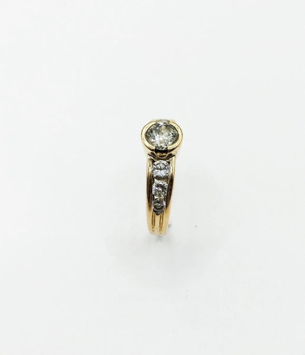 Alliance ring in yellow gold and diamonds - Image 3